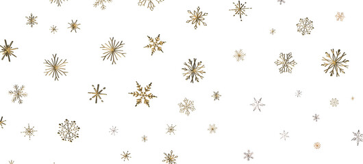 Abstract Gold Star Falling Soft Focus Background, 3D rendering.