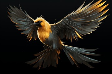 Obraz premium Minimalist silhouettes of animals on black background elegant white or gold designs