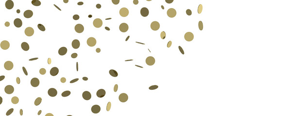 Golden Rainfall: Astonishing 3D Illustration of Golden Confetti Shower