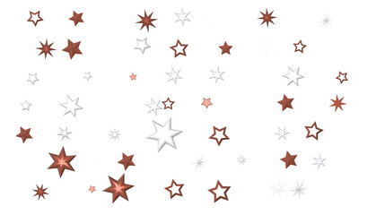 Falling Christmas Star Show: Mesmeric 3D Illustration Depicting Falling Holiday Stargazing Spectacle