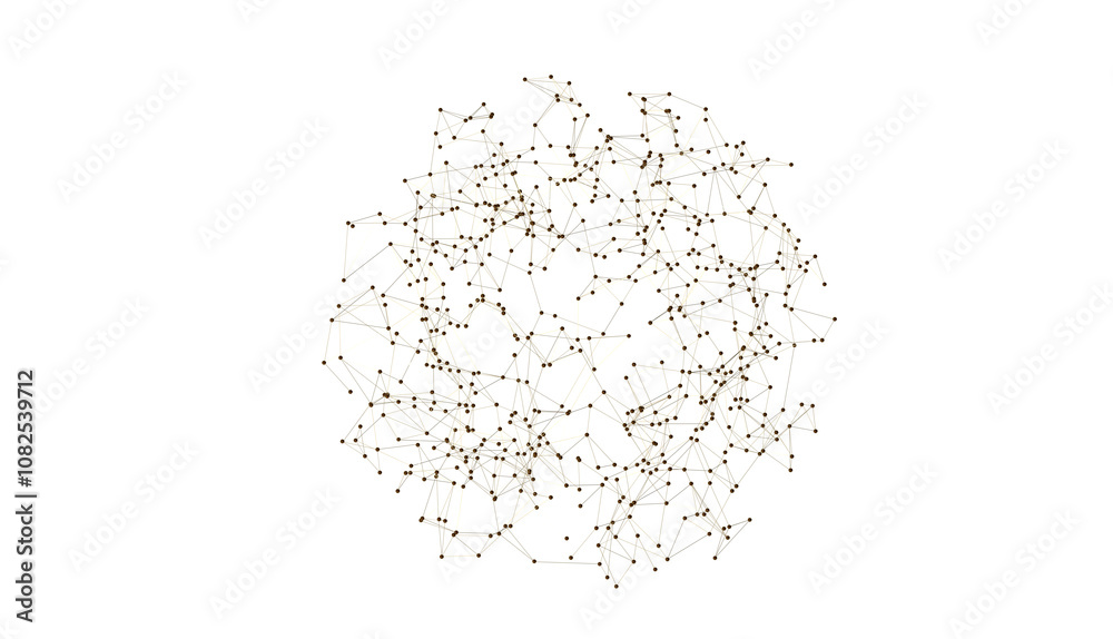 Aufkleber abstract lines with dots over dark background.