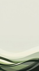 Abstract green waves create a serene and calming visual effect, AI