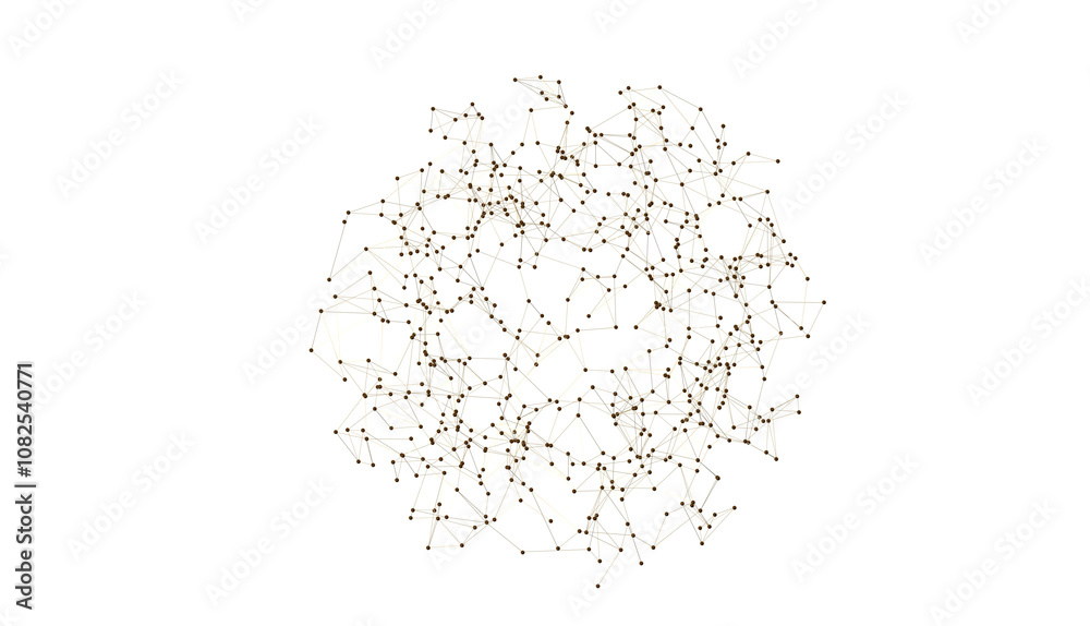 Aufkleber abstract lines with dots over dark background.