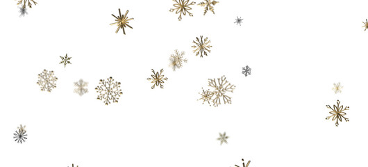 Snowflake Blizzard: Brilliant 3D Illustration Showcasing Descending Holiday Snowflakes