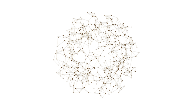 abstract lines with dots over dark background.