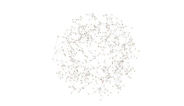 abstract lines with dots over dark background.