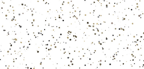 A Shower of Celestial Beauty: 3D Gold Stars Rain Illustration Bedazzles