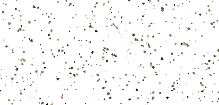 A Shower of Celestial Beauty: 3D Gold Stars Rain Illustration Bedazzles