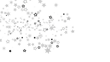 Silver Stars on Black