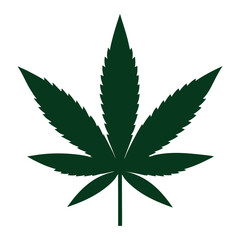 Green Cannabis Leaves Vector Art Illustration for Creative Designs