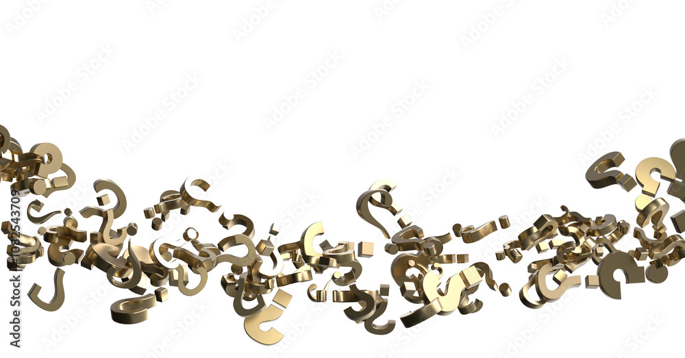 Aufkleber Infinite question marks, original 3d rendering