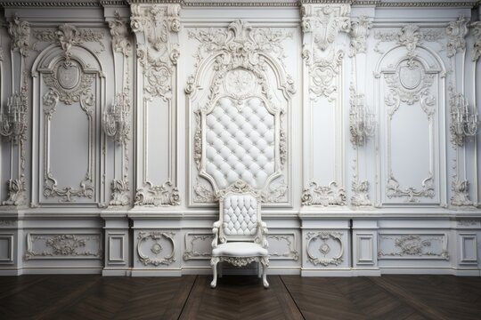 Sophisticated interior design  a luxurious space highlighting exquisite detail and texture