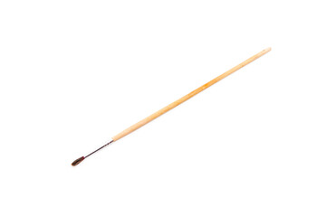 a small, thin, natural paint brush.