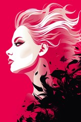 Creating a bold silhouette  contrast a person or flower against a solid background