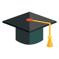 Graduation cap vector illustration.