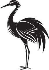 Obraz premium red crowned crane bird vector illustration printable design