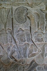 Gravure représentant une armée - Cambodge