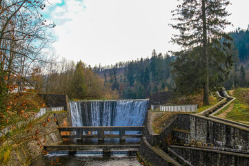 Waterfall on the Mała Wisełka river, Beskid Śląski