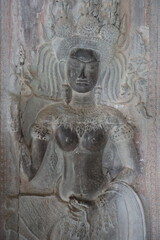 Gravure d'une femme - Angkor Wat