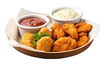 Crispy Chicken Nuggets with Dipping Sauces