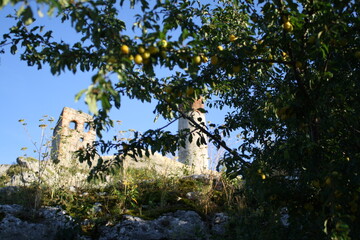 Poland. Olsztyn near Częstochowa and the ruins of the castle. From the series old knightly fortifications in Poland.
