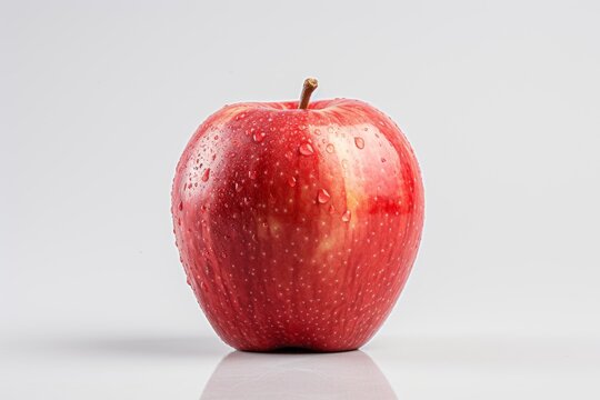 Vibrant apple  a textured composition using red, burgundy, and light pink shades on white background