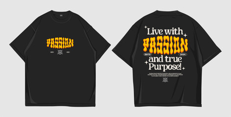 Mockup t shirt oversize design passion street wear © aar