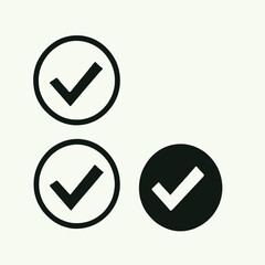 Four green and black checkmark icons, representing approval or confirmation