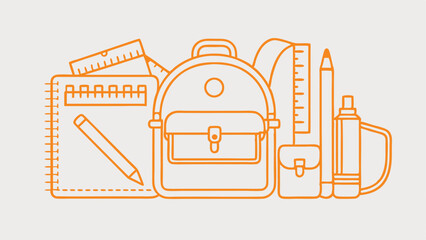 Back-to-School Supplies Icons