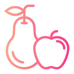 fruits gradient icon