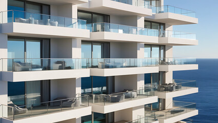  Modern Glass-Balcony Apartment Complex