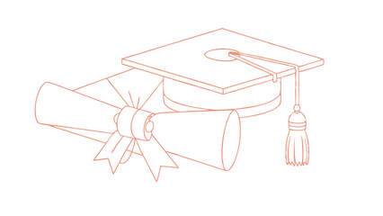 Graduation Cap and Diploma Icons