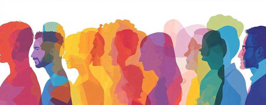 Diverse people profiles showing community and teamwork