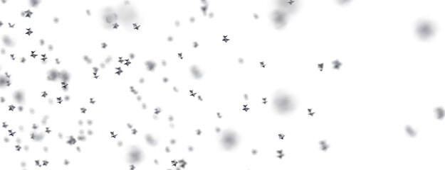 Multicolor confetti abstract background with a lot of falling pieces, isolated on a white background. Festive decorative tinsel element for design