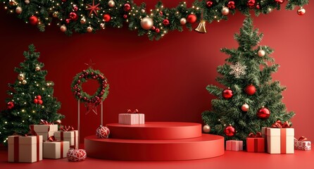 Red Christmas display