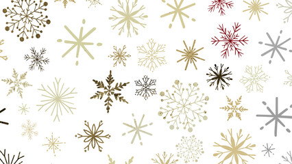Snowflake Dance: Radiant 3D Illustration Showcasing Falling Christmas Snowflakes in Harmony