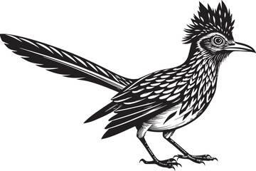 Fototapeta premium roadrunner bird vector illustration, printable design