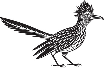 Obraz premium roadrunner bird vector illustration, printable design