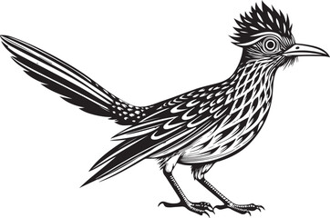 Fototapeta premium roadrunner bird vector illustration, printable design