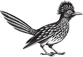 Fototapeta premium roadrunner bird vector illustration, printable design