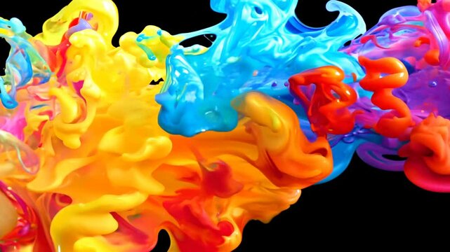 Wallpaper Animated Background Ink Colorful Thorns