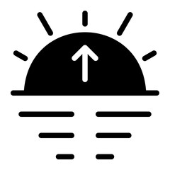 sunrise glyph icon
