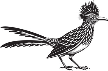 Fototapeta premium roadrunner bird vector illustration, printable design