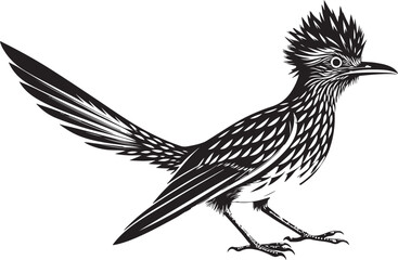 Fototapeta premium roadrunner bird vector illustration, printable design