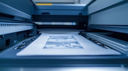 Obraz premium Document Scanning Process in Action