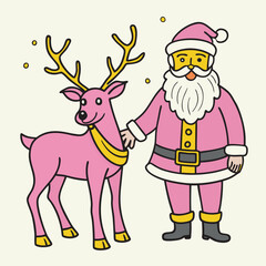 santa claus and reindeer