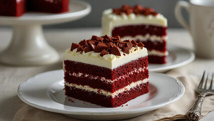 Chocolate cake on a plate