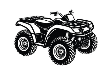 ATV Silhouette Vector - All-Terrain Vehicle Illustration, Offroad Quad Design, Adventure & Racing Art © Abdus Salam