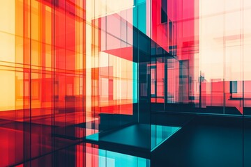 Fototapeta premium Abstract and beautiful life and office scenes, 