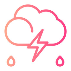 thunderstorm gradient icon